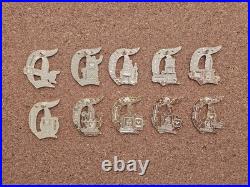 Key To Disneyland 70th Anniversary Gold Glitter D 10-Pin Complete Set