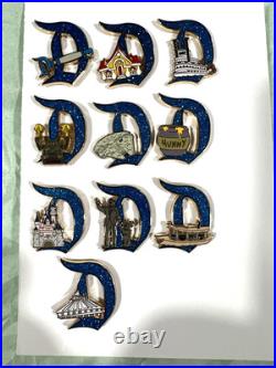 Key to Disneyland D 70th Anniversary Gold Pin Complete Full Set of 10