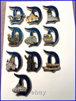 Key to Disneyland D 70th Anniversary Gold Pin Complete Full Set of 10
