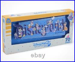 LE 1000 Mickey and Friends Disneyland Logo 70th Anniversary Jumbo Pin IN Hand