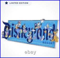 LE 1000 Mickey and Friends Disneyland Logo 70th Anniversary Jumbo Pin IN Hand