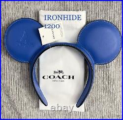 LE Coach X Disney Parks Ears Blue DISNEYLAND HONG KONG 50th Annv Pins withDust Bag
