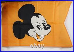 LOT 2 DISNEYLAND 50TH ANNIVERSARY OFFICIAL FLAGS 2005 With COA Mickey Mouse