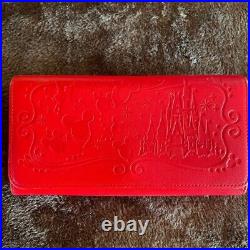 Leather wallet Tokyo Disneyland 30th anniversary leather red #54