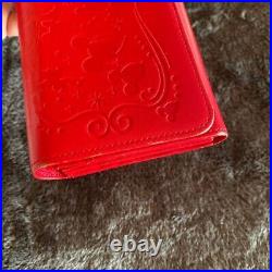 Leather wallet Tokyo Disneyland 30th anniversary leather red #54