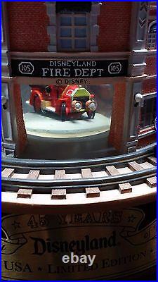 Limited Edition Disneyland Main Street 45th Anniversary Snowglobe Mickey Fireman