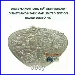Limited Edition Park MapJumbo Pin Disneyland Park 65th Anniversary IN HAND