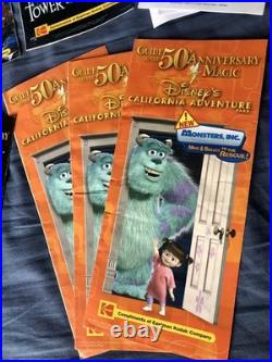Lot of 25 Disneyland & California Adventure Guide Maps 50th Anniversary 2005