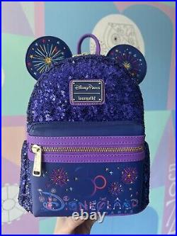 Loungefly DLP DISNEYLAND PARIS 30TH ANNIVERSARY LIMITED SEQUIN BACKPACK BNWOT