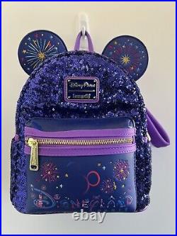 Loungefly DLP DISNEYLAND PARIS 30TH ANNIVERSARY LIMITED SEQUIN BACKPACK BNWT