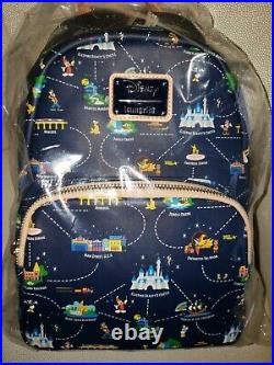 Loungefly Disney Parks Anniversary Convertible Backpack Bag Disneyland 65th NEW