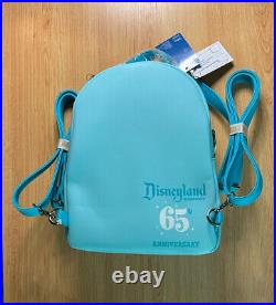 Loungefly Disneyland 65th Anniversary Blue Map Convertible Mini Backpack NWT