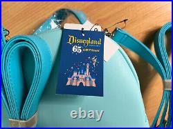 Loungefly Disneyland 65th Anniversary Blue Map Convertible Mini Backpack NWT