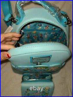 Loungefly Disneyland 65th Anniversary Convertible Mini Backpack & Wallet Set NWT