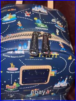 Loungefly Disneyland 65th Anniversary Disney Park Map Convertible Backpack New