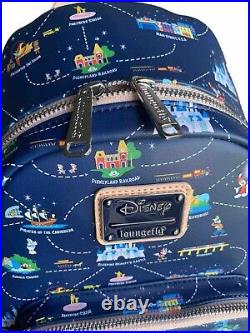 Loungefly Disneyland 65th Anniversary Disney Park Map Convertible Mini Backpack