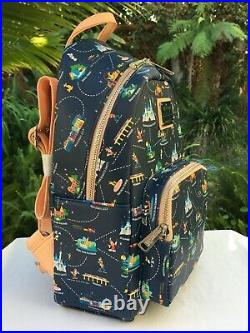 Loungefly Disneyland 65th Anniversary Map 2 in 1 Convertible Mini Backpack NWT