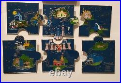 Loungefly Disneyland 65th Anniversary Puzzle Map Enamel Pin-Complete Set 6 Pins