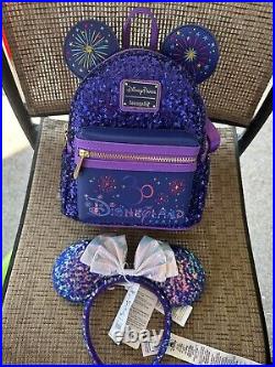 Loungefly New Disneyland Paris 30th Anniversary Mini Backpack with Matching Ears