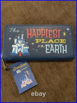 Loungelfy Disneyland 65th Anniversary Wallet Zip Around New with Tags