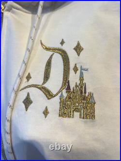 Medium Disneyland 2025 70th Anniversary Cream Castle Zip Up Hoodie Medium Disneyland 2025 70th Anniversary Cream Castle Zip Up Hoodie