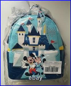 Mickey & Minnie Mouse Mini Backpack by Loungefly Disneyland 65th Anniversary New