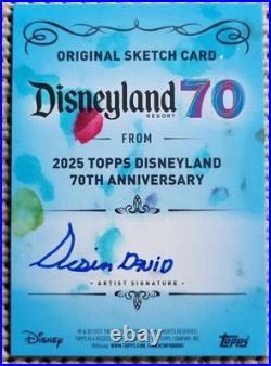 Mickey Mouse 2025 Topps Disneyland 70th Anniversary Sketch Card SP 1 in 3,330