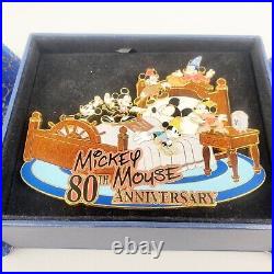 Mickey Mouse 80th Anniversary Pin LE 750 Very Rare Case NEW JUMBO FEATURE