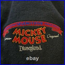 Mickey Mouse Disneyland 75th Anniversary Leather Jacket 6 Patches XL Euc