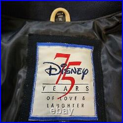 Mickey Mouse Disneyland 75th Anniversary Leather Jacket 6 Patches XL Euc