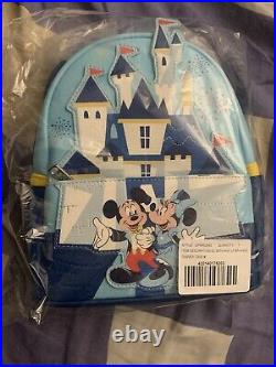 Mickey and Minnie Mouse Mini Backpack by Loungefly Disneyland 65th Anniversary