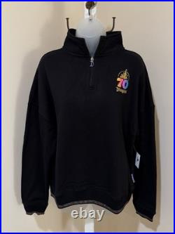 NEW DISNEYLAND 70th ANNIVERSARY ¼ ZIP PULLOVER IRIDESCENT SWEATSHIRT SIZE SMALL