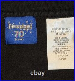 NEW DISNEYLAND 70th ANNIVERSARY ¼ ZIP PULLOVER IRIDESCENT SWEATSHIRT SIZE SMALL