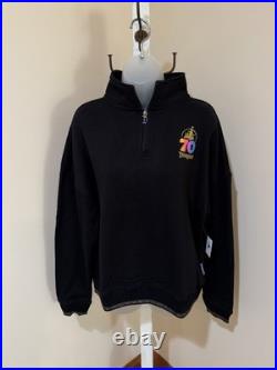 NEW DISNEYLAND 70th ANNIVERSARY ¼ ZIP PULLOVER IRIDESCENT SWEATSHIRT SIZE SMALL