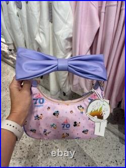 NEW Disneyland 70th Anniversary Stoney Clover Ln bag Pink Mickey Minnie Castle