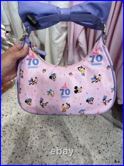 NEW Disneyland 70th Anniversary Stoney Clover Ln bag Pink Mickey Minnie Castle