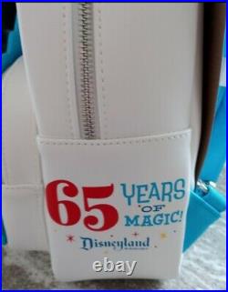 NWT Disneyland 65th Anniversary Loungefly Mini White Backpack Sling