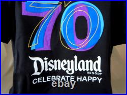 New 2025 Disney Disneyland Castle 70th Anniversary Black Baseball Jersey Large