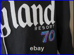 New 2025 Disney Disneyland Castle 70th Anniversary Black Baseball Jersey Large