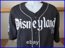 New 2025 Disney Disneyland Castle 70th Anniversary Black Baseball Jersey Large