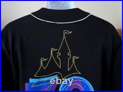 New 2025 Disney Disneyland Castle 70th Anniversary Black Baseball Jersey Large