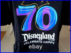 New 2025 Disney Disneyland Castle 70th Anniversary Black Baseball Jersey Large