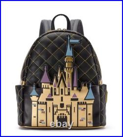 New 2025 Disney Parks Disneyland 70th Anniversary Castle Loungefly Mini Backpack
