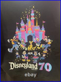 New Disney 2025 Disneyland 70th Anniversary Park Black Hoody Hoodie Size Large
