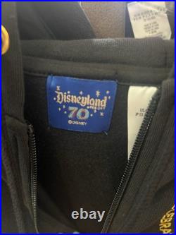 New Disney 2025 Disneyland 70th Anniversary Park Black Hoody Hoodie Size Large
