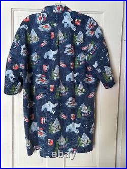 New Disneyland Club 33 Matterhorn 65th Ann. Reyn Spooner Tiki Shirt X-LARGE XL