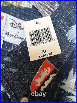 New Disneyland Club 33 Matterhorn 65th Ann. Reyn Spooner Tiki Shirt X-LARGE XL
