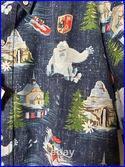 New Disneyland Club 33 Matterhorn 65th Ann. Reyn Spooner Tiki Shirt X-LARGE XL