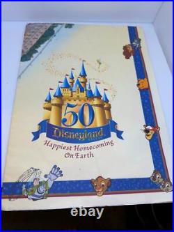 Original 2005 Disneyland 50th Anniversary 27 X 39 Wall Map Poster Souvenir
