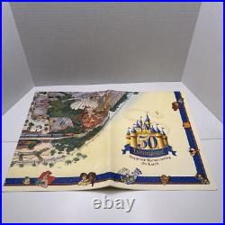 Original 2005 Disneyland 50th Anniversary 27 X 39 Wall Map Poster Souvenir